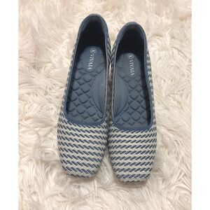 Vivaia Women's Pointed-Toe Wedge Aria Wedge Pro In denim Blue Size 40.5 Preppy